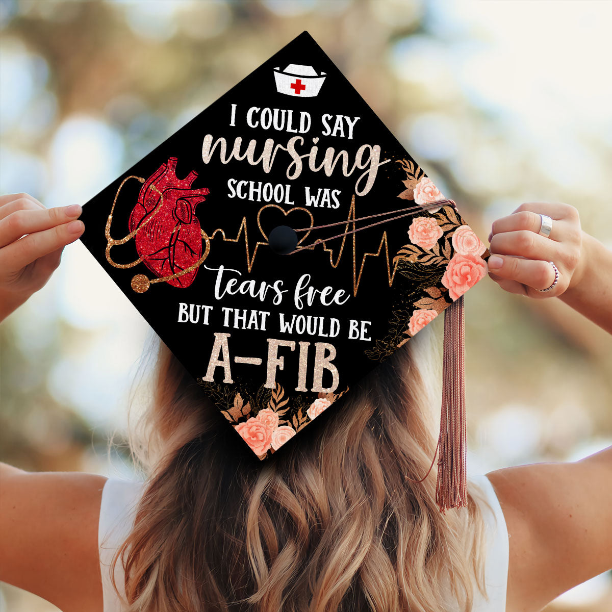 Funny Nurse Graduation Cap Topper