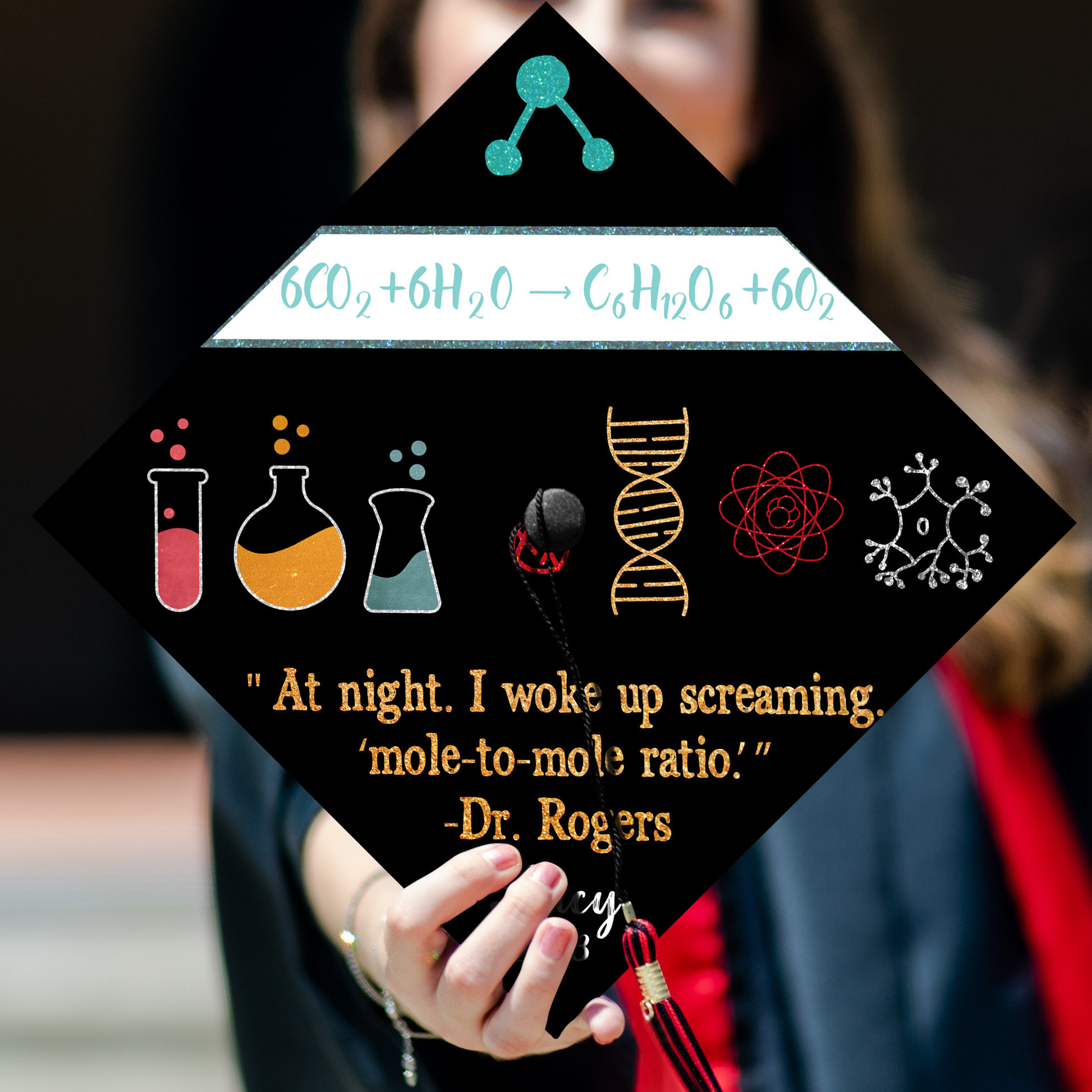 Chemical Engineer Graduation Cap Topper