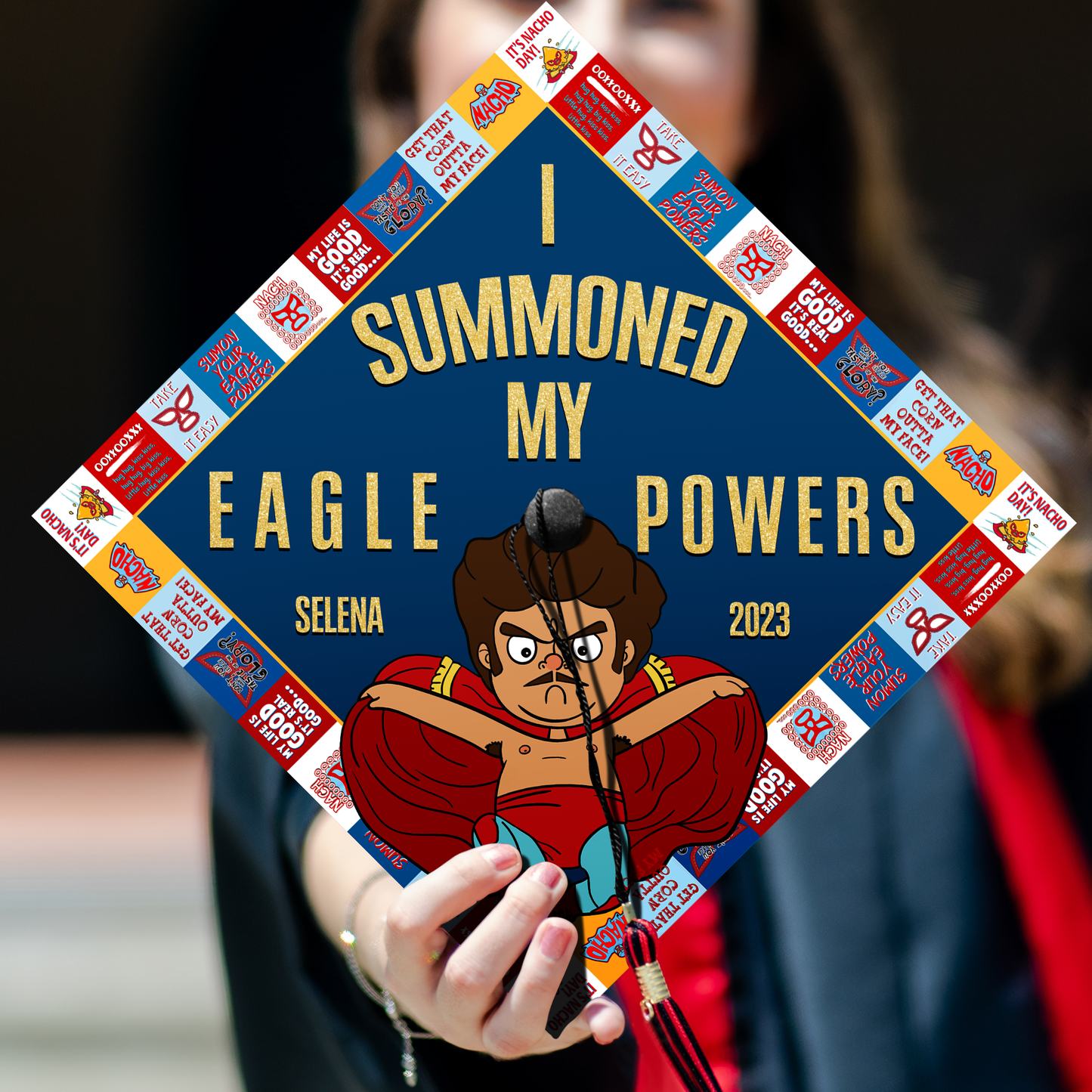 I Summoned My Eagle Powers Graduation Cap Topper