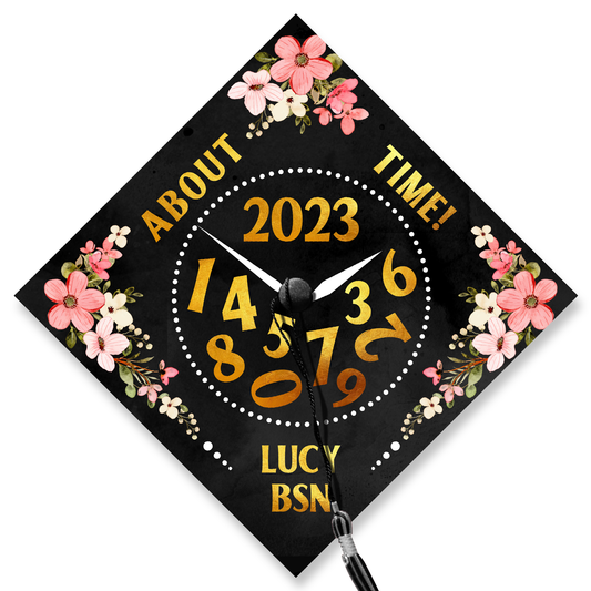 About Time Graduation Cap Topper