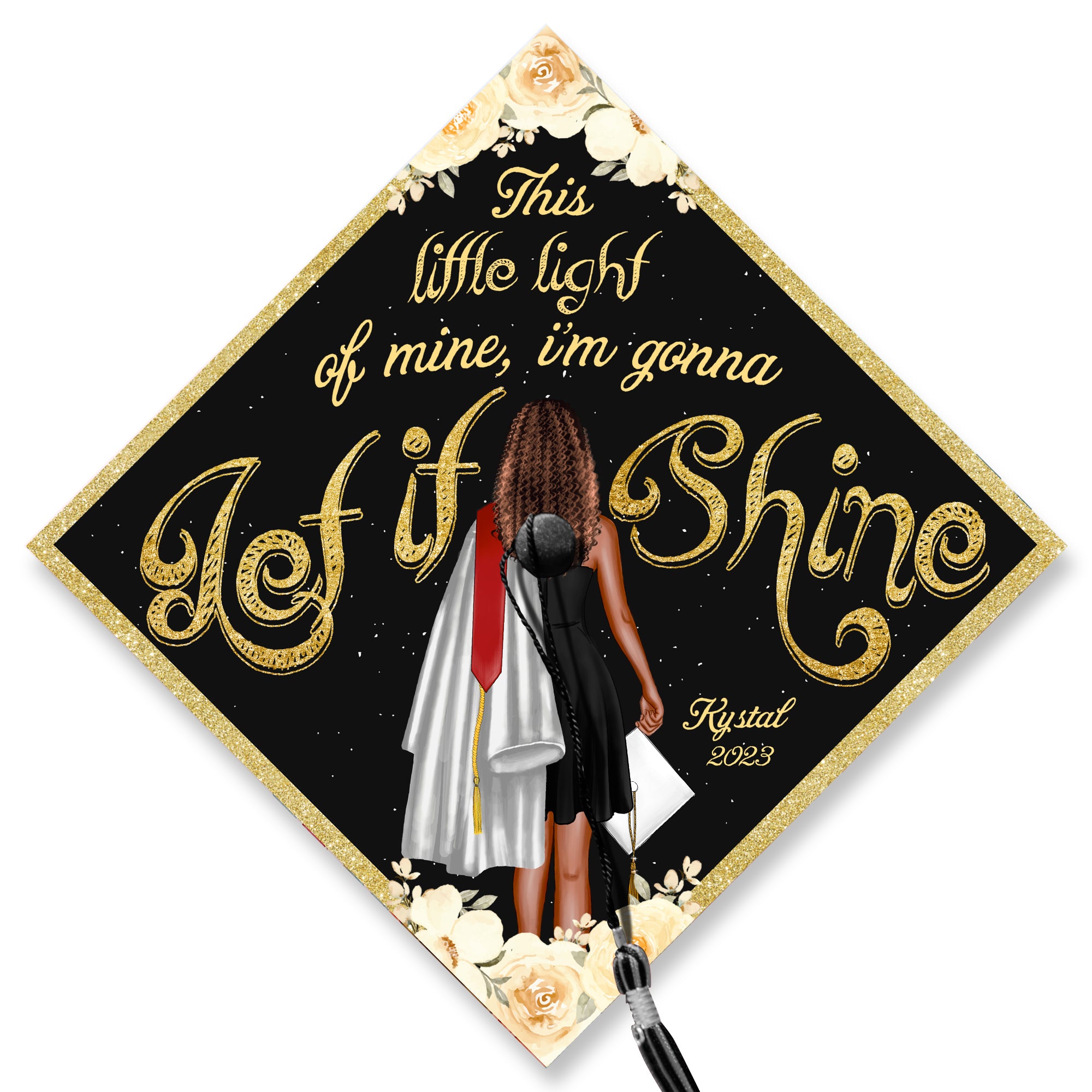 Let It Shine Graduation Cap Topper