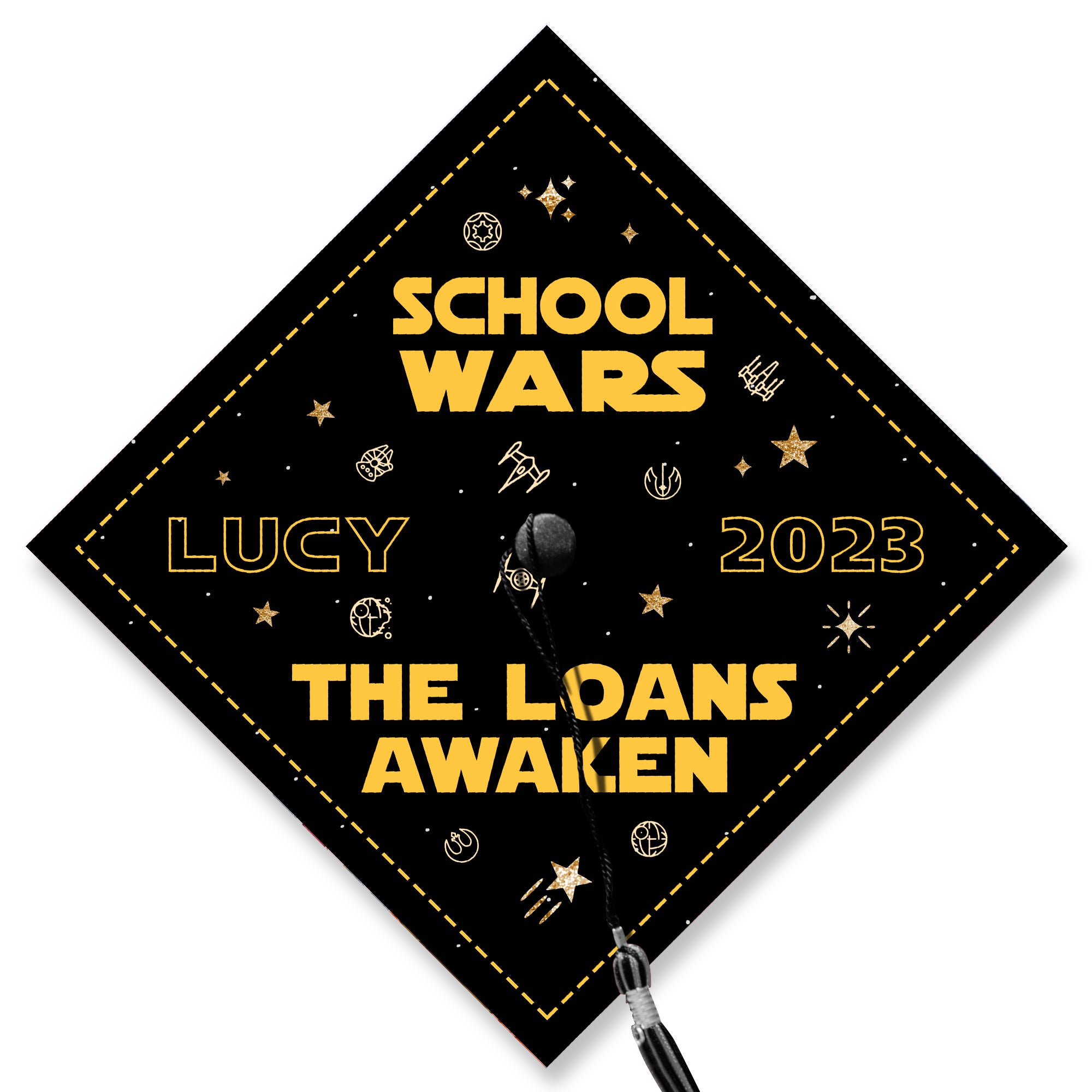 School Wars The Loans Awaken Graduation Cap Topper