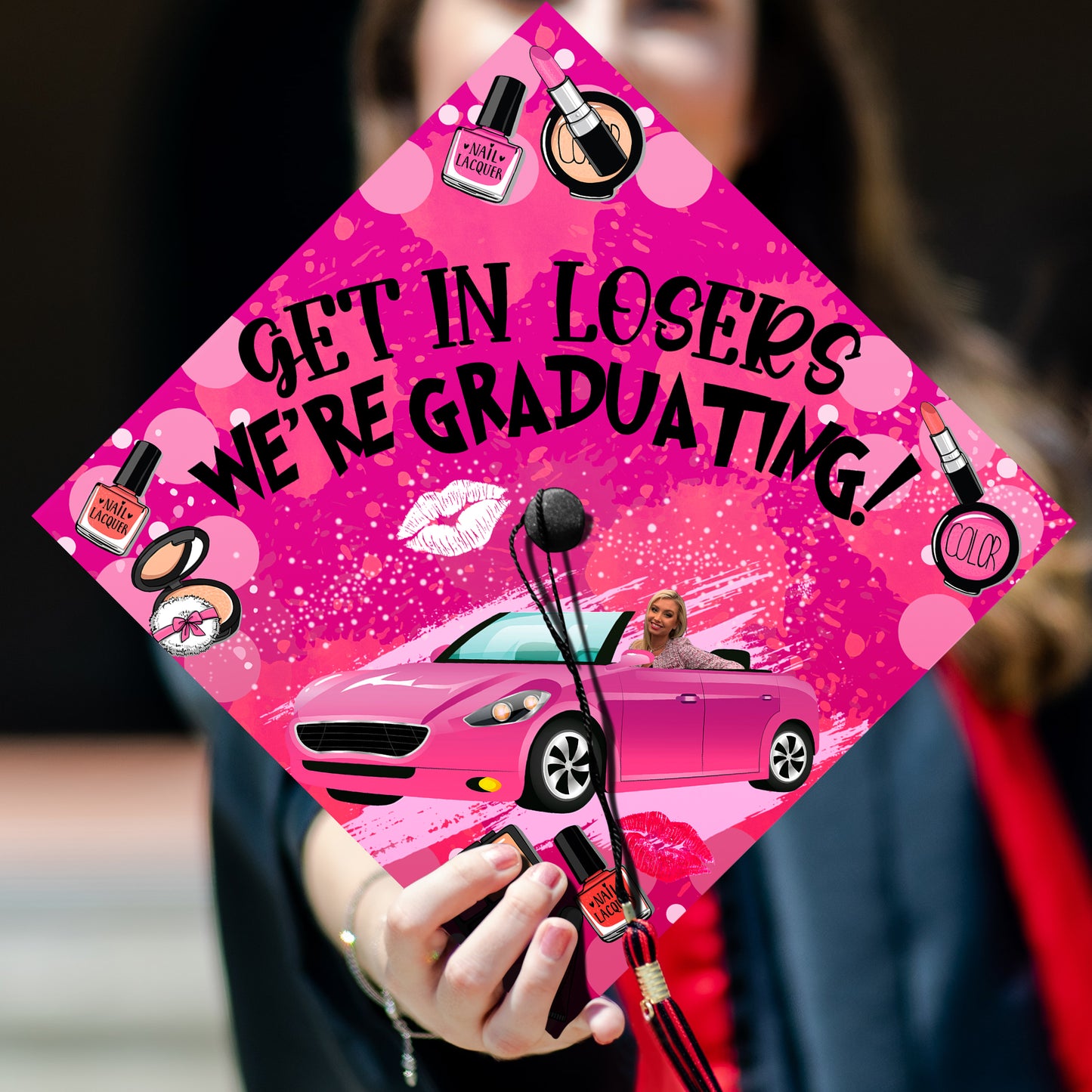 Get In Losers Graduation Cap Topper