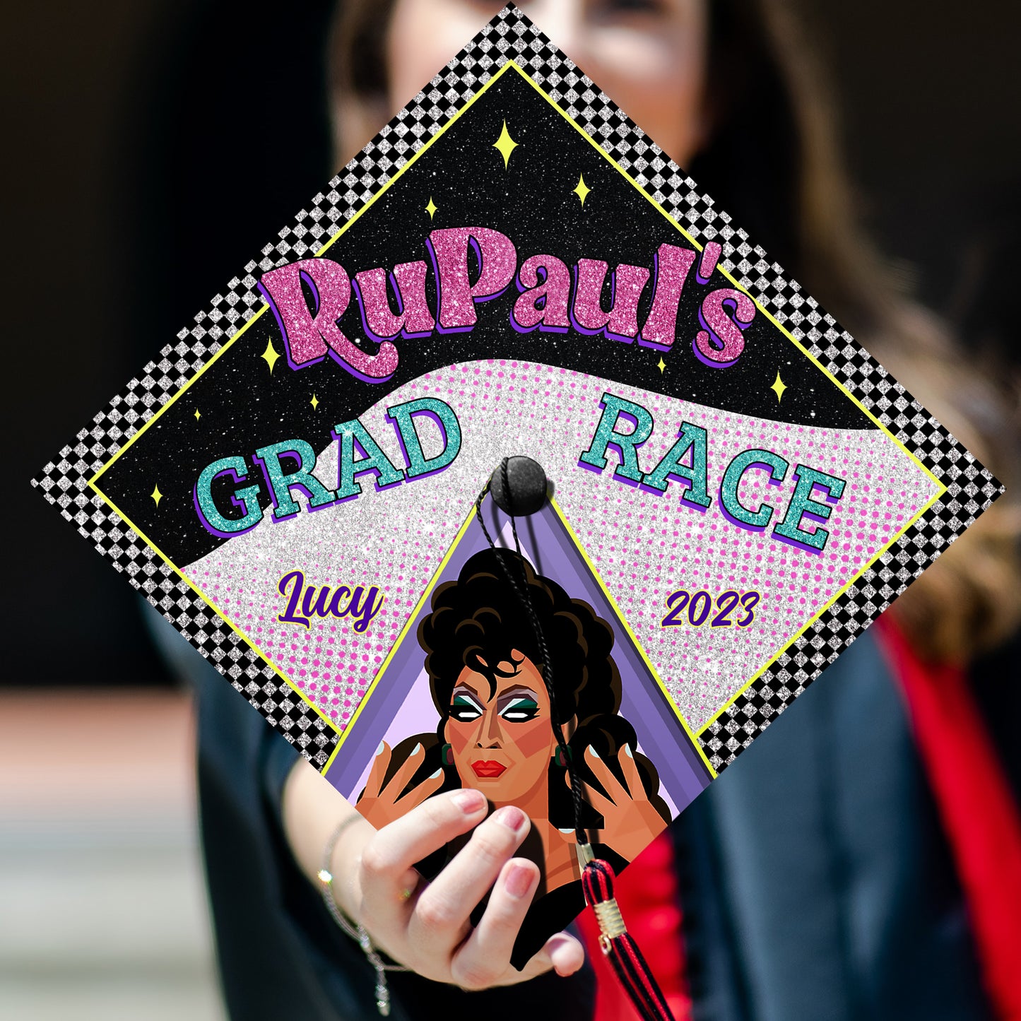 RuPaul's Grad Race Graduation Cap Topper