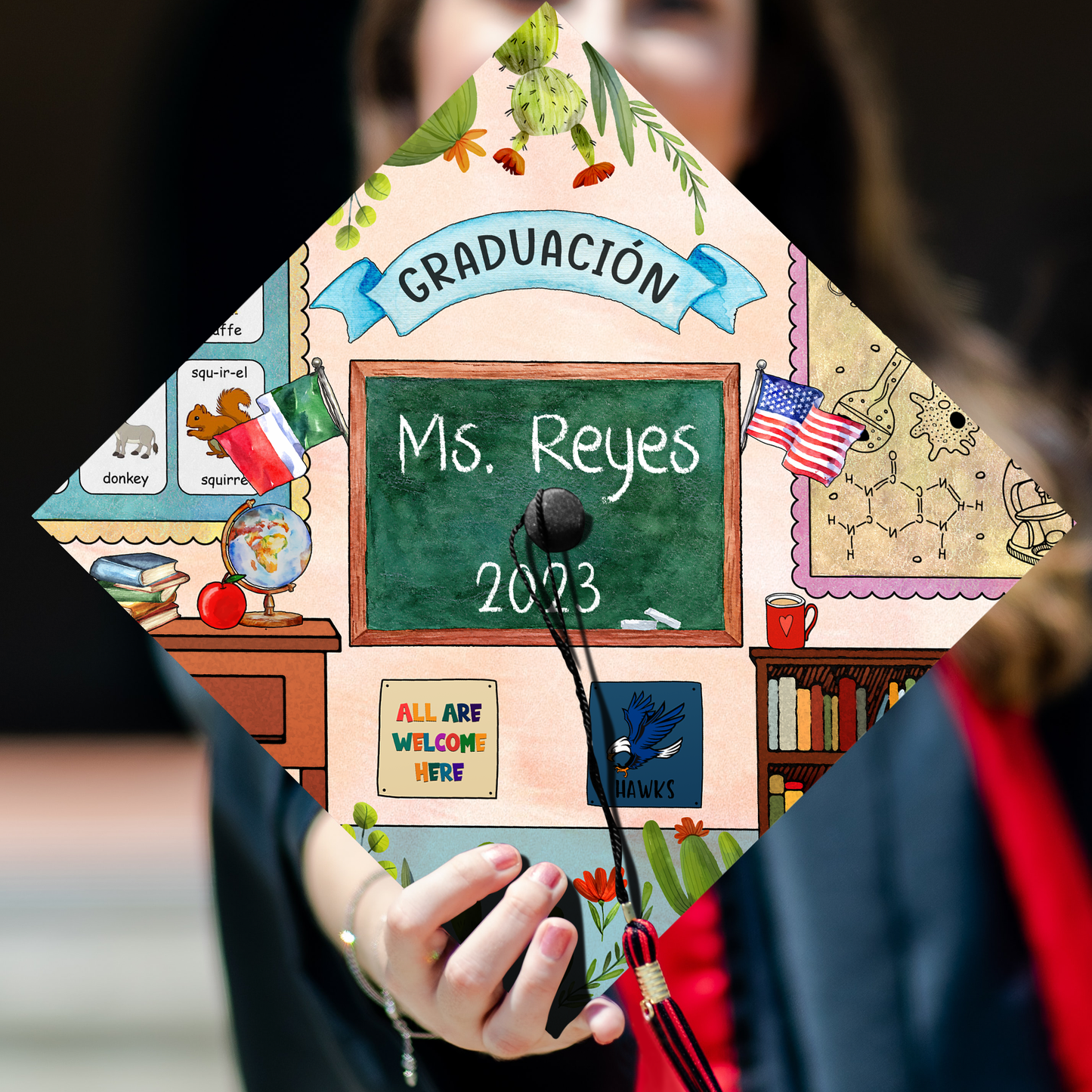 Personalized Graduación Maestra Grad Cap Topper