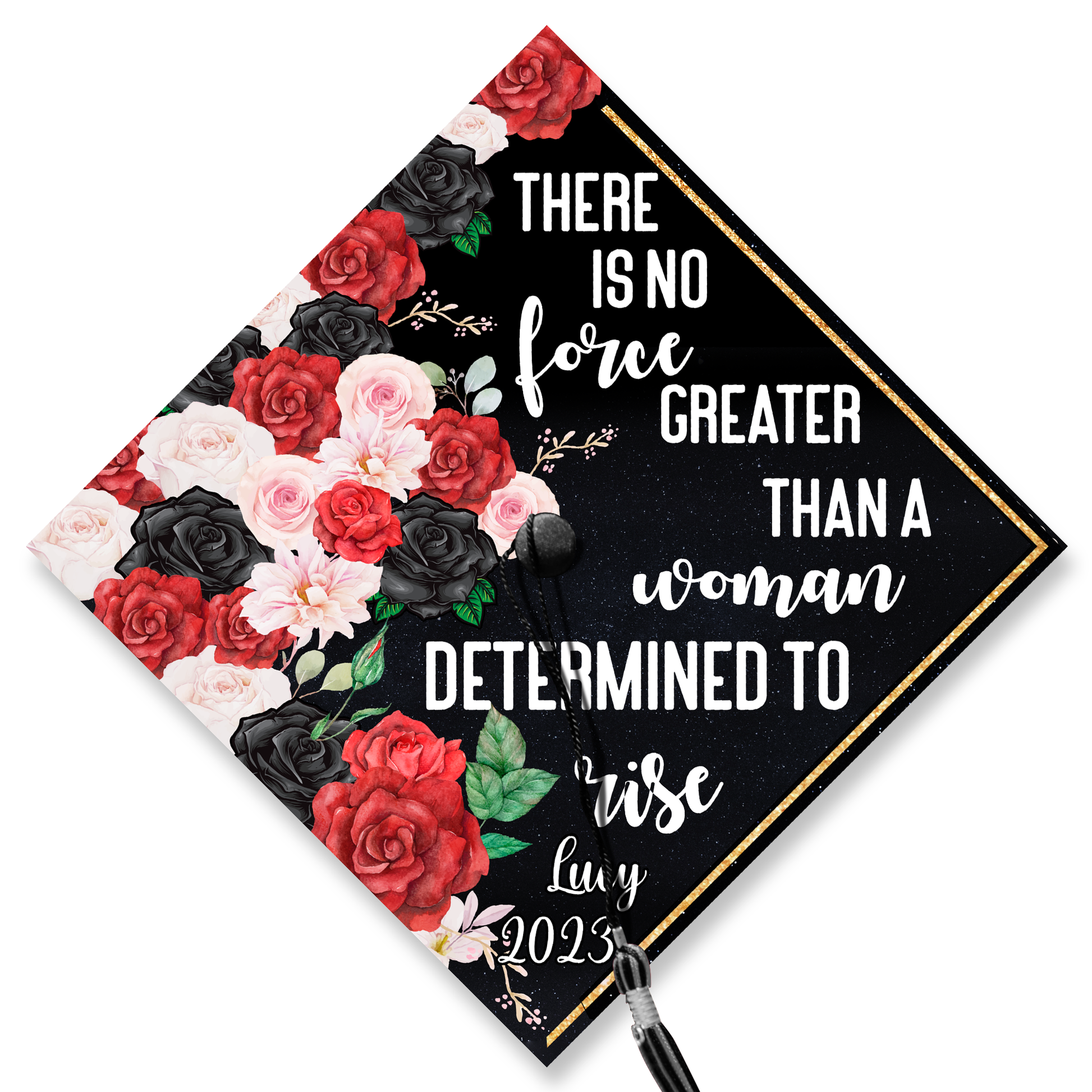 Strong Girl Motivation Graduation Cap Topper