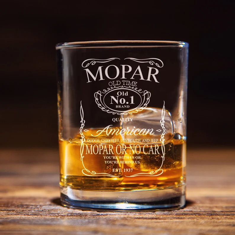 MOPAR Hot Rod Movie Whiskey Glass