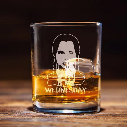 Wednesday Addams Whiskey Glass,