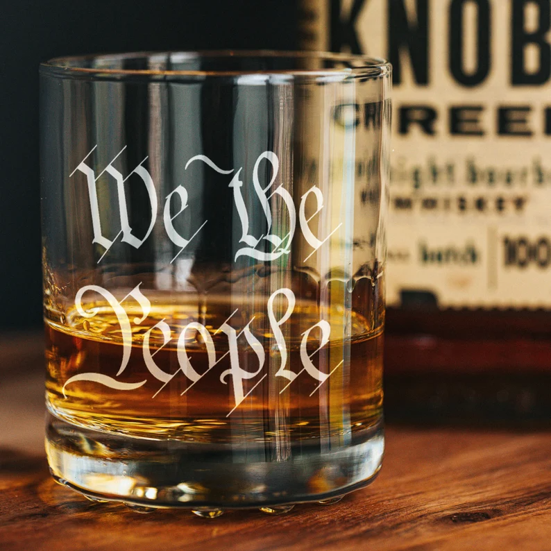 We The People Whiskey Glass