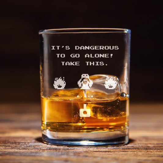 It's Dangerous To Go Alone Whiskey Glass