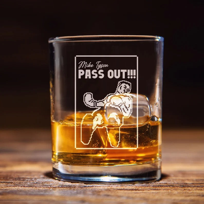 Retro Gaming 8 Bit Whiskey Glass