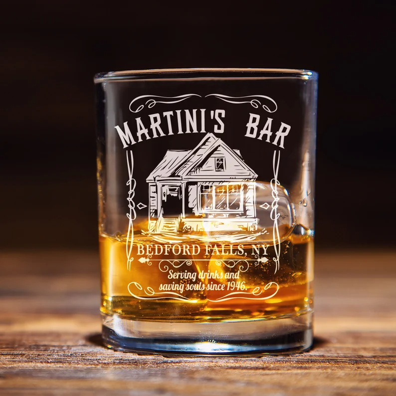 Martini's Bar Whiskey Glass