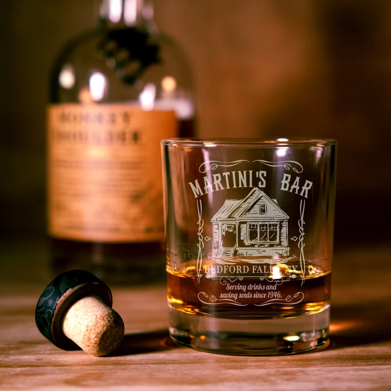 Martini's Bar Whiskey Glass