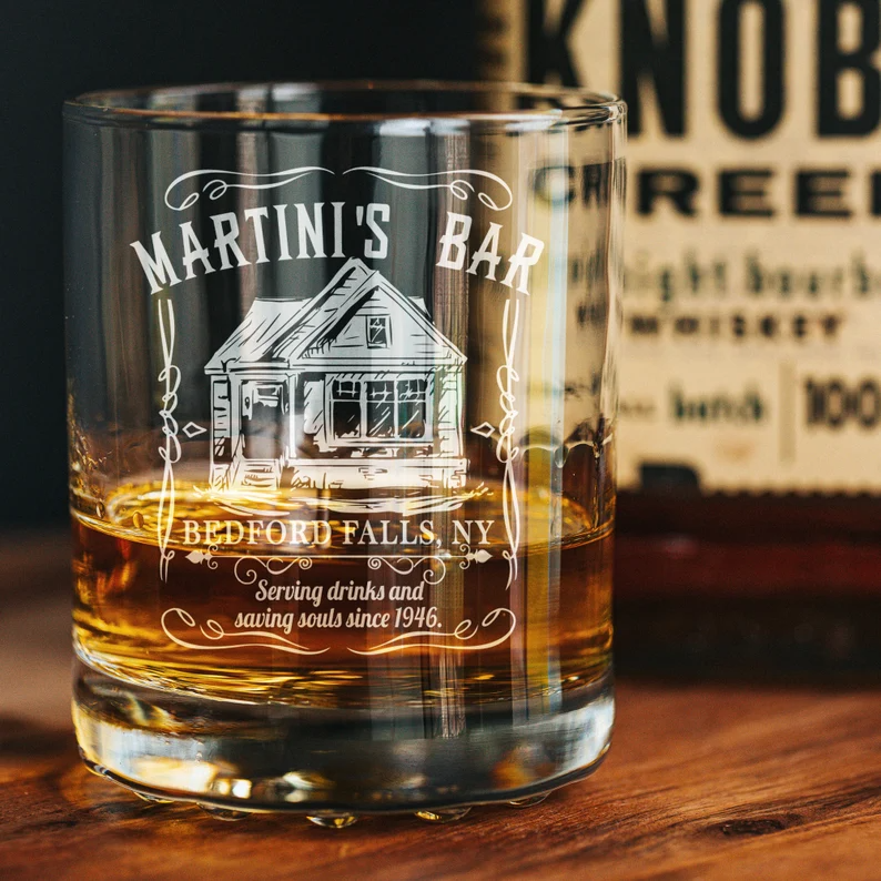 Martini's Bar Whiskey Glass