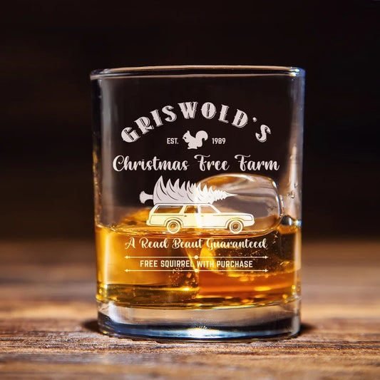 Griswold's Christmas Tree Farm Whiskey Glass