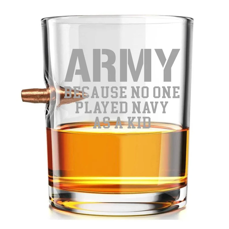 Army Bullet Whiskey Glass