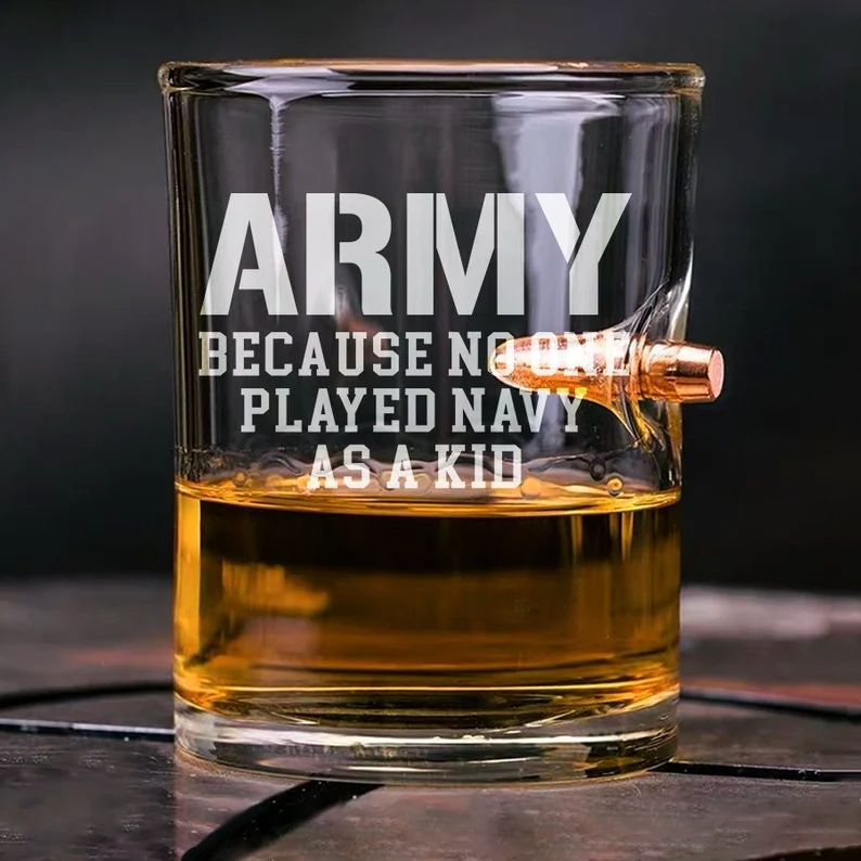 Army Bullet Whiskey Glass