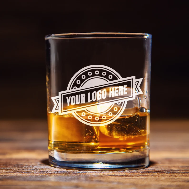 Custom Engraving Logo Whiskey Glass