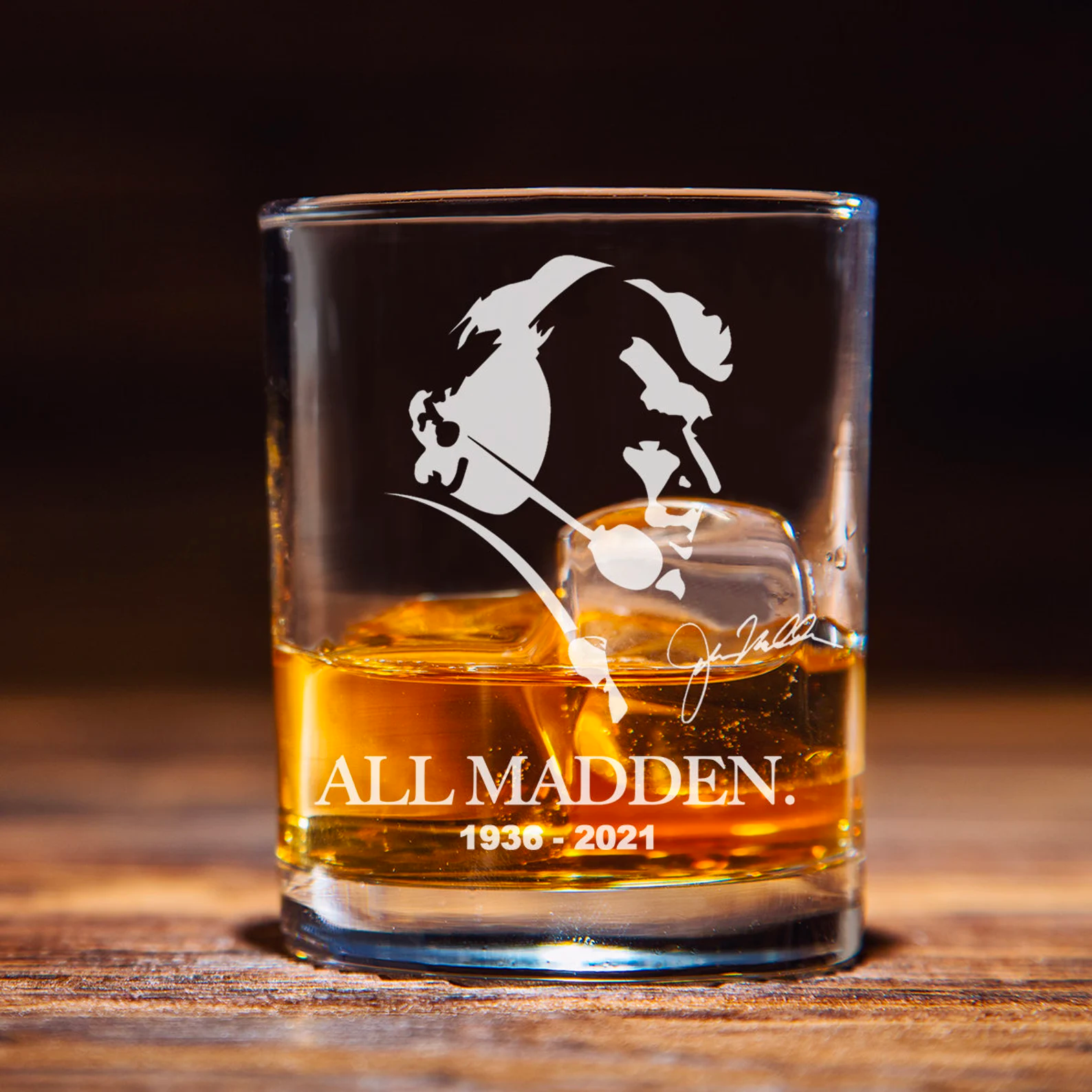 John Madden Whiskey Glass