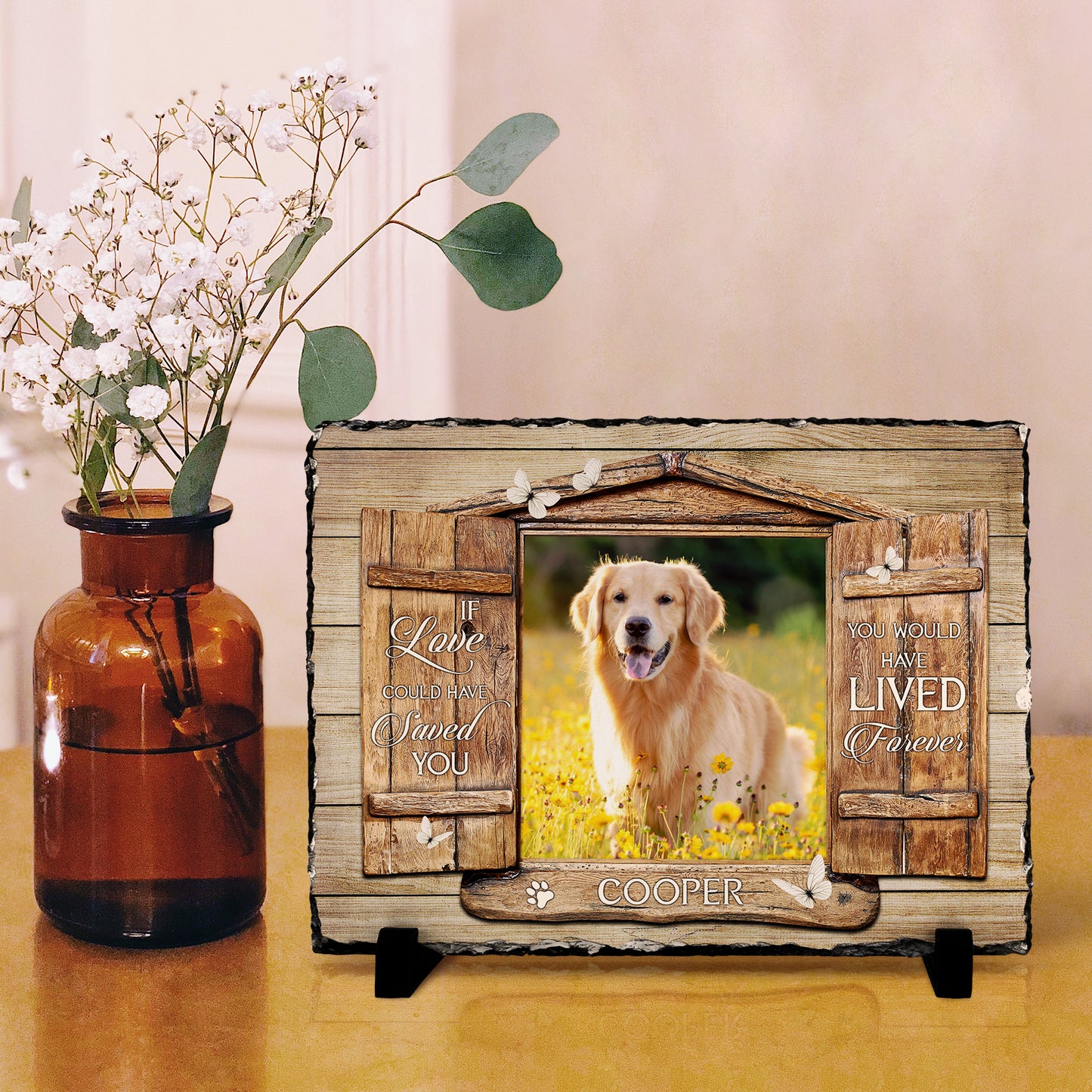 Personalizy Store Slate plaque You Would Have Lived Forever, Custom Photo, Personalized Slate Plaque, Pet Memorial Gifts