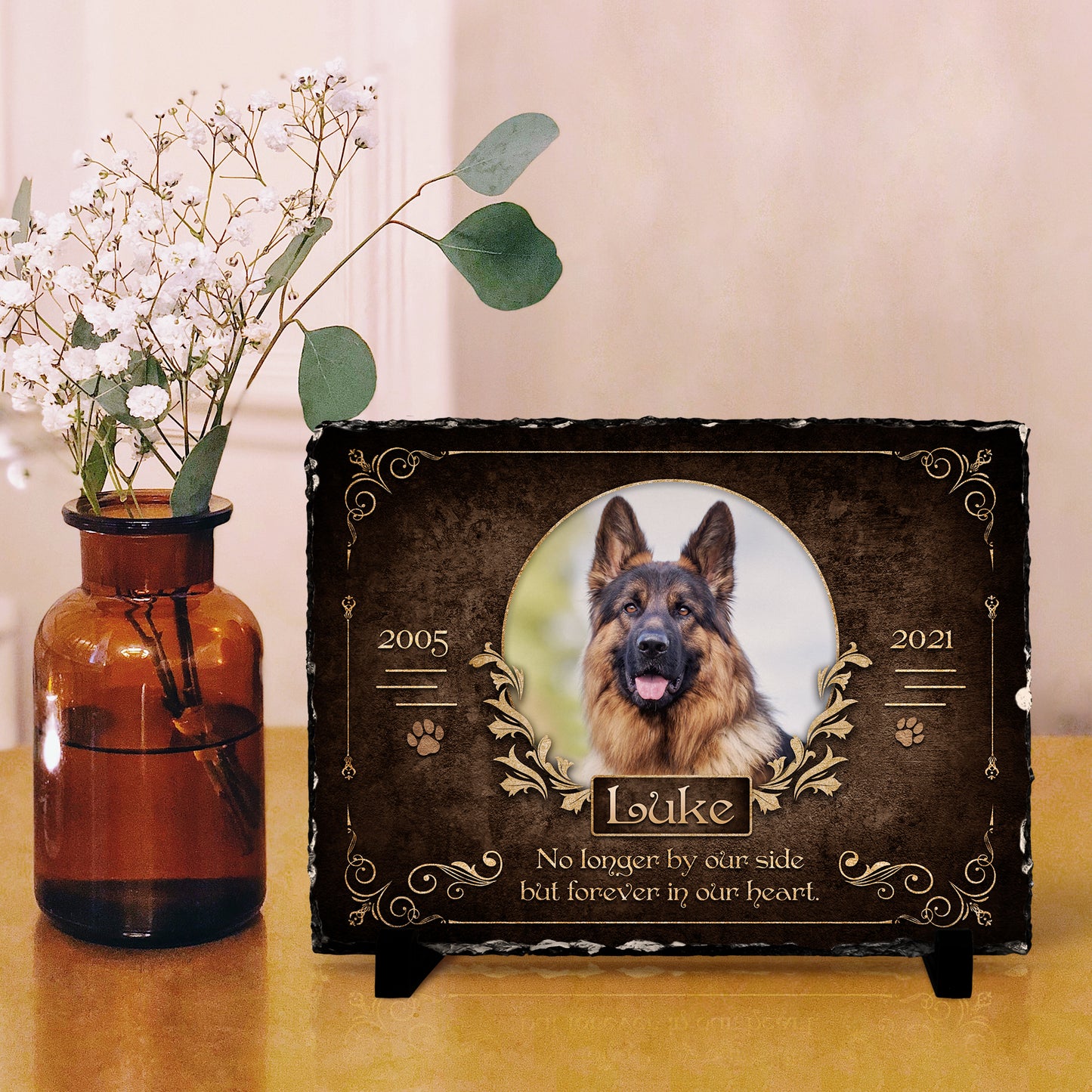 Personalizy Store Slate plaque Custom Photo, Personalized Slate Plaque, Pet Memorial Gifts