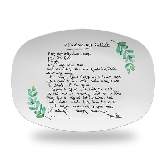 Personalized Handwritten Recipe Platter