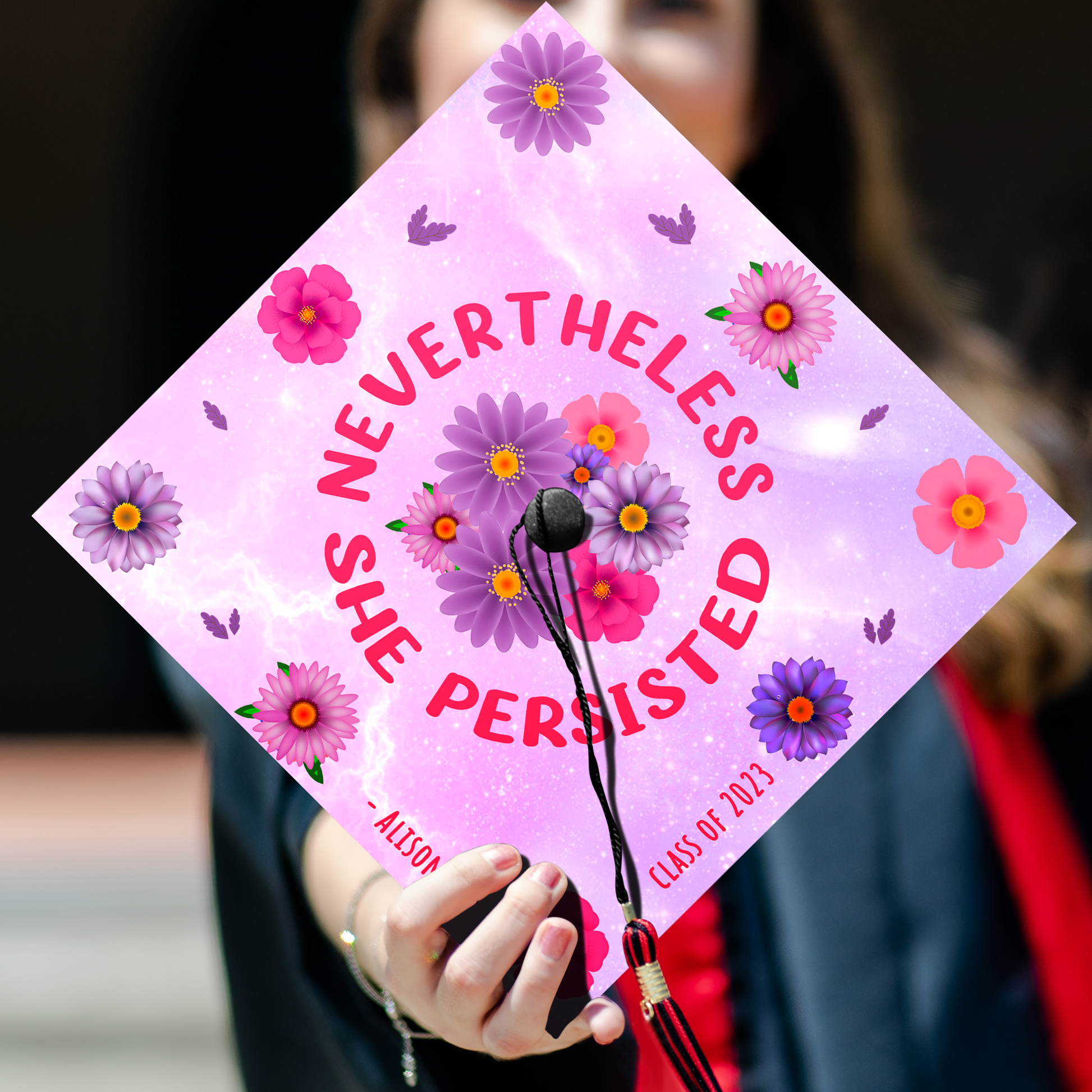 Nevertheless She Persisted Graduated Graduation Cap Topper